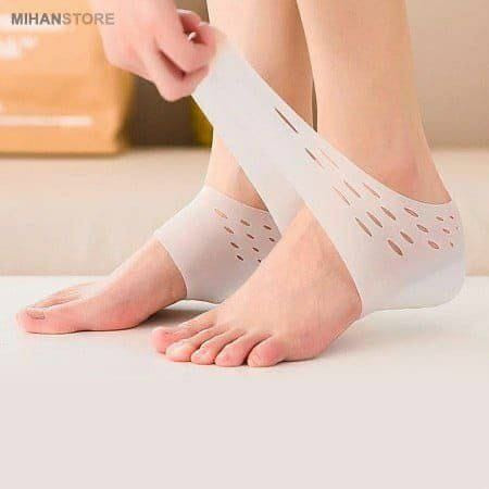 2 Chaussettes à talon en silicone haut pour augmenter la taille
