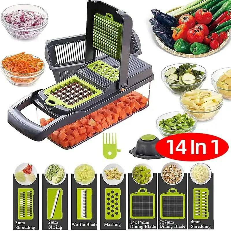 Coupe-légumes multifonction 14 en 1 accessoires de cuisine