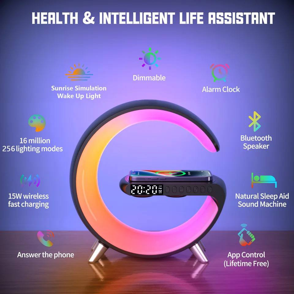 Multifunctional Wireless App Control RGB Night Light Smart Light Sound machine