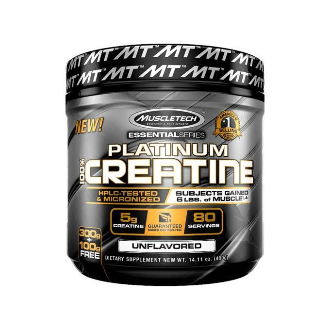 Muscle Tech PLATINUM 100% CREATINE MONOHYDRATE PURE 400 G certifier usa