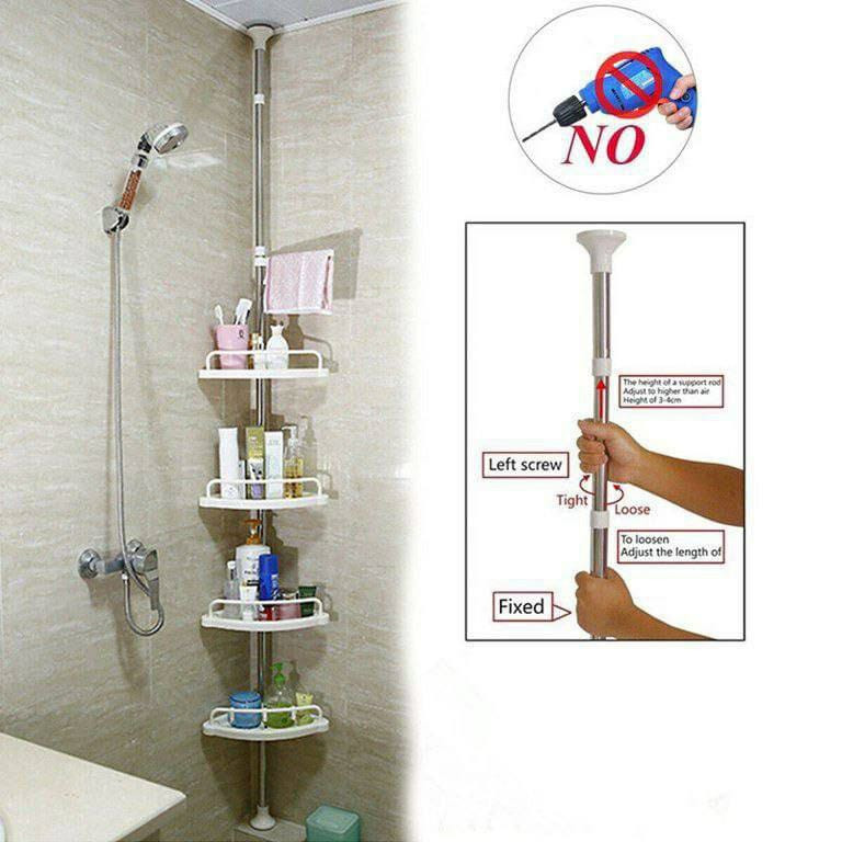 Étagère de douche d'angle à 4 niveaux , support de rangement -Multi corner shelf
