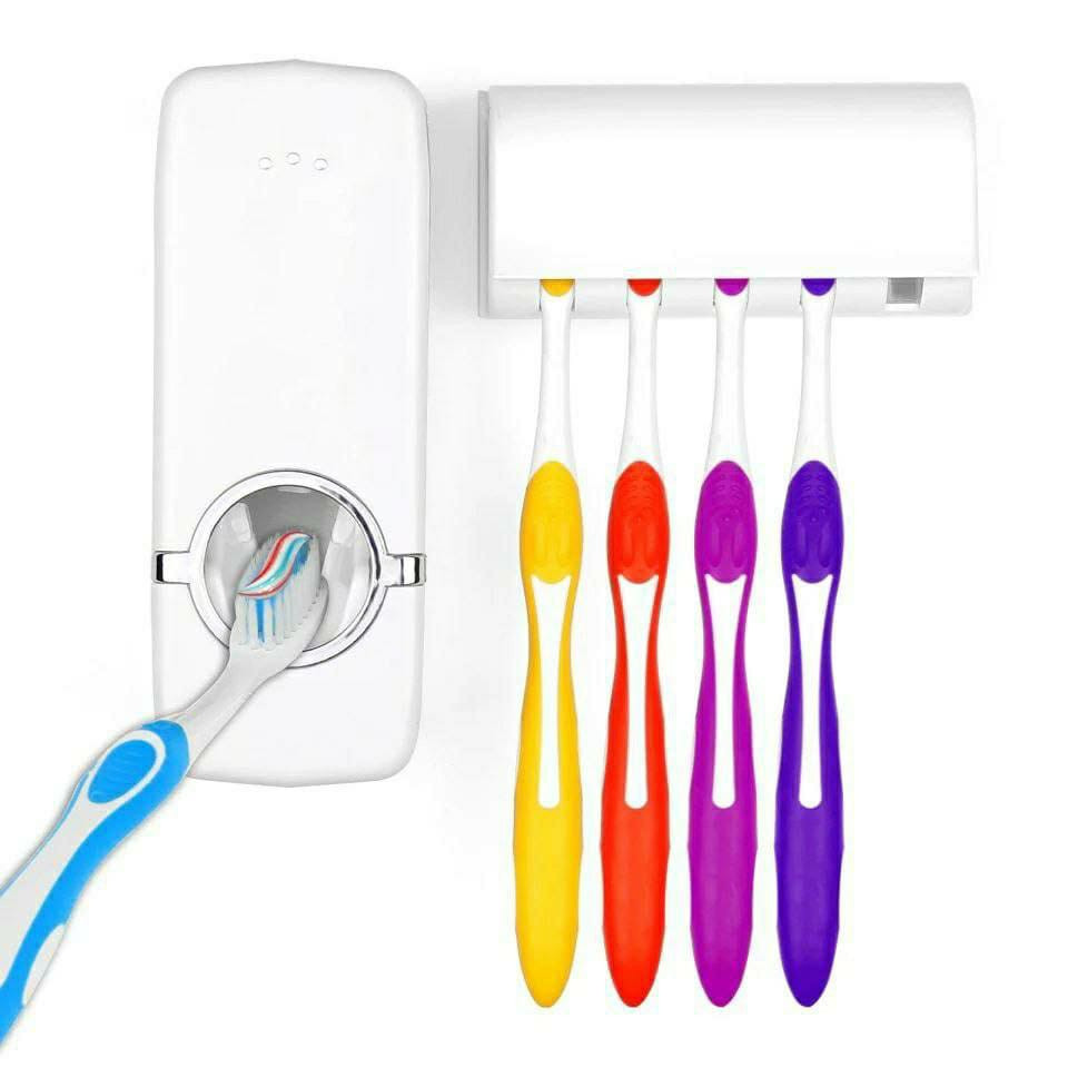 Distributeur Automatique Dentifrice et Porte Brosse à Dents