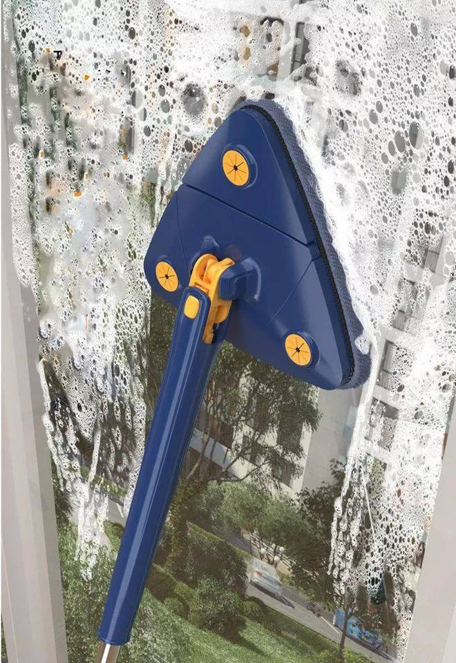 Balai de Nettoyage Réglable Rotative à 360, Mop de Nettoyage Triangulaire