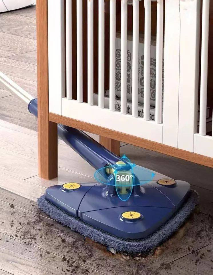 Balai de Nettoyage Réglable Rotative à 360, Mop de Nettoyage Triangulaire